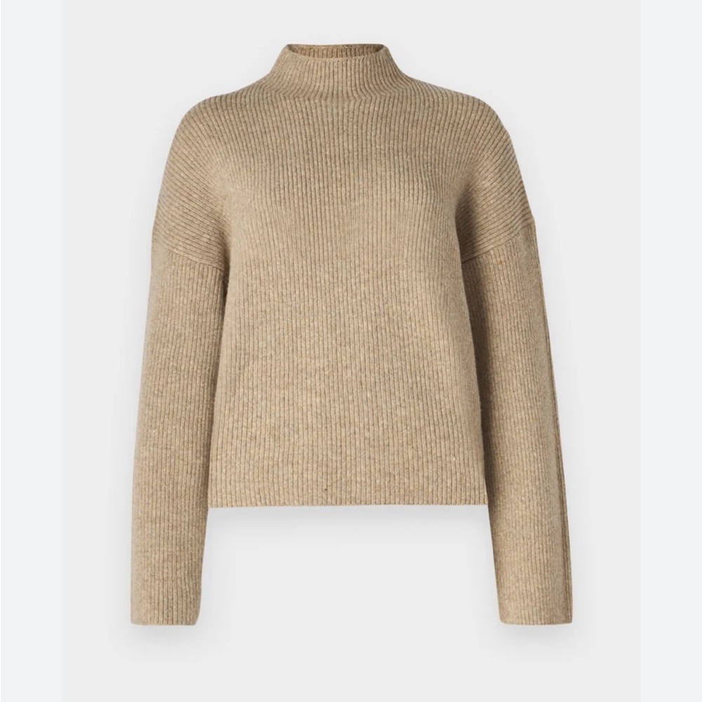 Abercrombie Mock Neck Tan Sweater